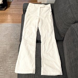& Other Stories High Waist White Corduroy Pants, Size 6